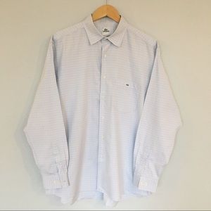 Lacoste Blue Button Down Dress Shirt, Size XXL